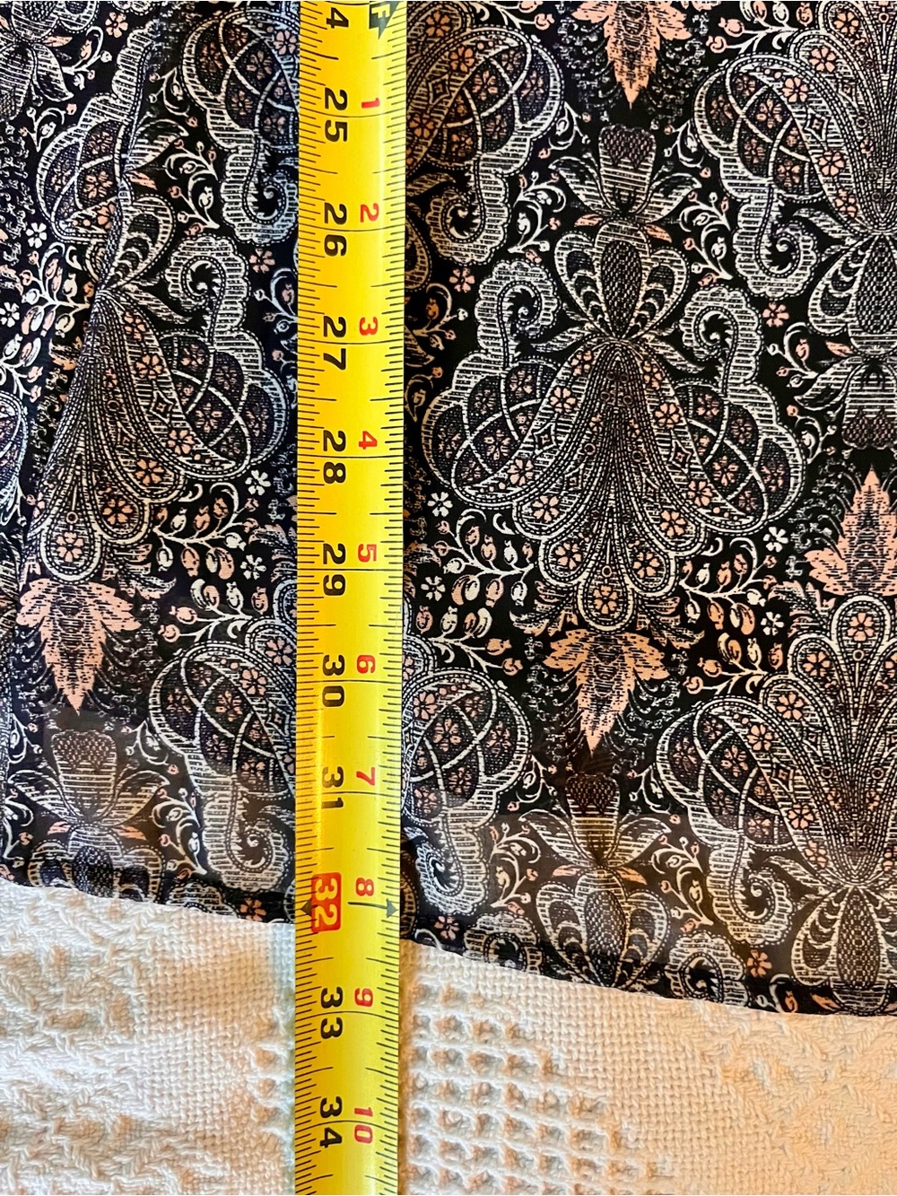 ASTR Anthro Paisley Lacey Pattern Mini Dress in Gray & Pink with Sheer Sleeves - Picture 9 of 9